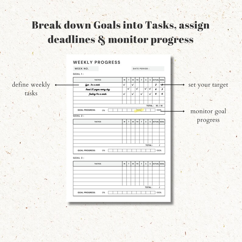 12 week year planner printable 90 day goal planner pdf 12 week year