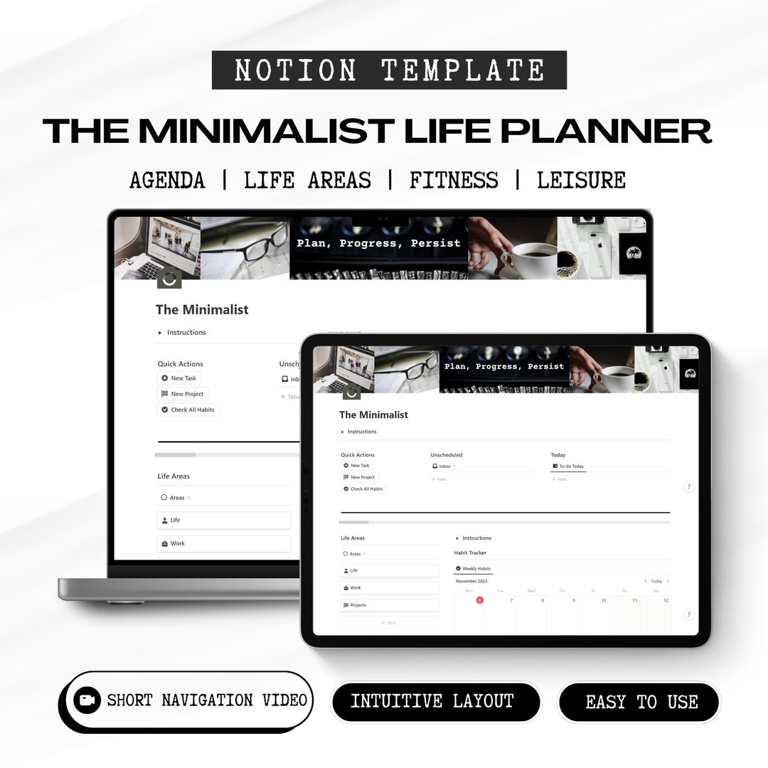 Notion Template Life Planner All in One Life Dashboard - Etsy