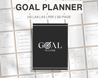 Printable Goal Planner Bundle: Weekly, 90-Day, Quarterly (PDF)