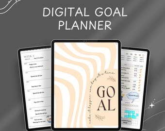 Digital Goal Planner: 12-Week Template, Quarterly Tracker (PDF)