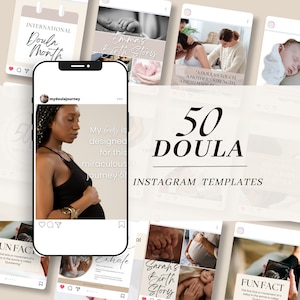 Doula Instagram Templates, Birth Worker Social Media, Childbirth Services IG Post, Doula Content Marketing Post, Editable in Canva