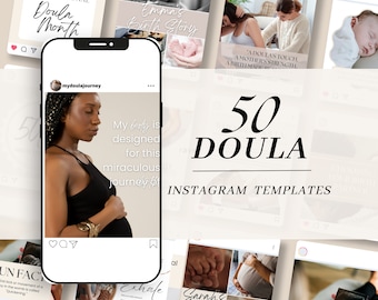 Doula Instagram Templates, Birth Worker Social Media, Childbirth Services IG Post, Doula Content Marketing Post, Editable in Canva