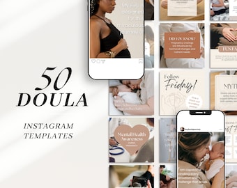 Doula Instagram Templates, Birth Worker Social Media, Childbirth Services IG Post, Doula Content Marketing Post, Editable in Canva