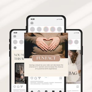 Doula Instagram Post Templates: Birth Worker Social Media (Editable in Canva) image 7