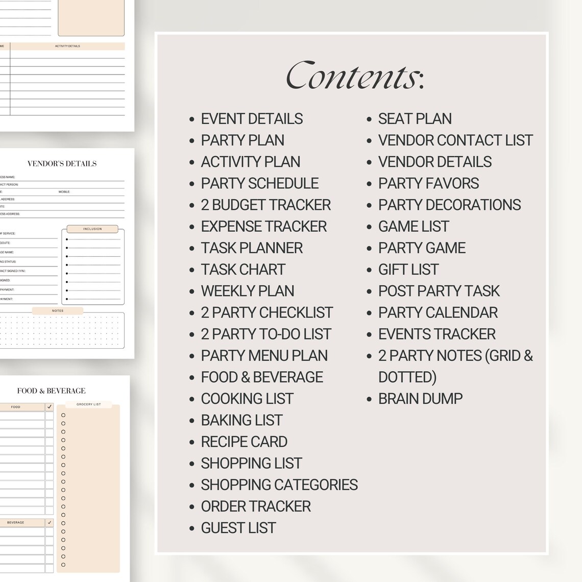 Ultimate Party Planner Printable: Event Planning Checklist (PDF ...