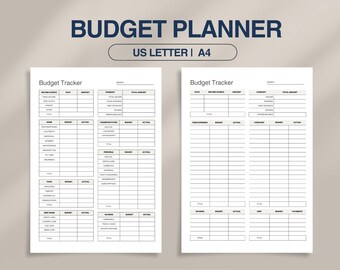 Printable Monthly Budget Planner: Simple Finance Tracker (PDF Download)