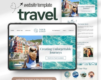 Travel Agent Website Template: Minimalist Canva Landing Page