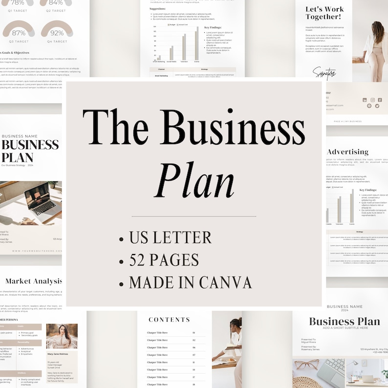 Canva Business Plan Template: Editable Startup Proposal (digital ...
