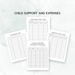 Child Custody Planner, Child Support Journal, Visitation Schedule Log ...
