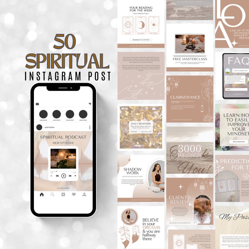 Spiritual Instagram Post Template Spiritual Coach Instagram - Etsy