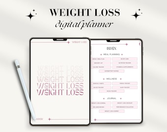 Digital Weight Loss Planner: Self Care & Meal Planning (PDF)