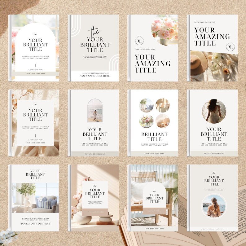 Ebook Cover Template Canva Aesthetic Ebook Cover Design for Etsy