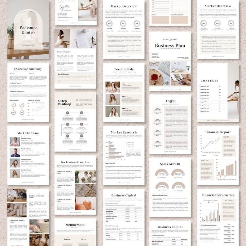 Canva Business Plan Template: Editable Startup Proposal (digital ...