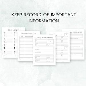 Child Custody Planner, Child Support Journal, Visitation Schedule Log ...