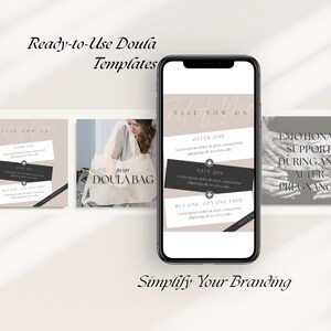 Doula Instagram Post Templates: Birth Worker Social Media (Editable in Canva) image 4