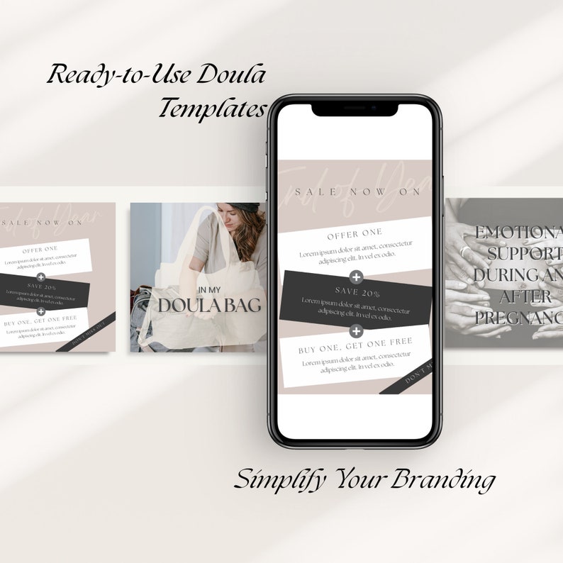Doula Instagram Post Templates: Birth Worker Social Media (Editable in Canva) image 4