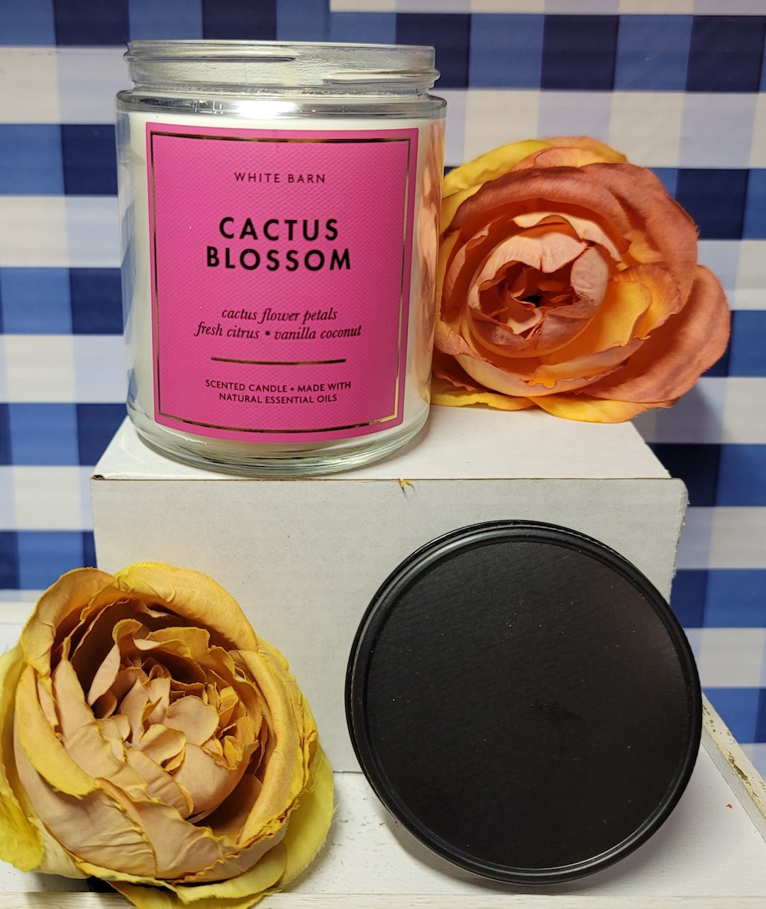 White Barn Cactus Blossom Scented Candle Made With Natural Essential Oils Etsy