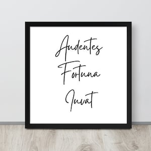 Fortune Favors the Bold / Audentes Fortuna Iuvat Wall Art - Framed