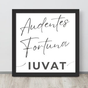 Fortune Favors the Bold / Audentes Fortuna Iuvat Wall Art - Framed