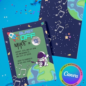 Galaxy Birthday Party | Astronaut Party | Space Party | Boy Birthday Party | Girl Birthday Party | Space Kid | Birthday Invitation