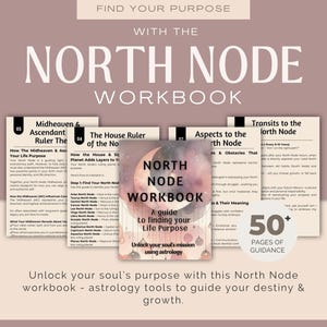 Caderno de Astrologia do Nodo Norte | Propósito de Vida, Caminho da Alma, Guia de Mapa Natal, Destino Cármico, PDF Digital, Diário de Crescimento Espiritual