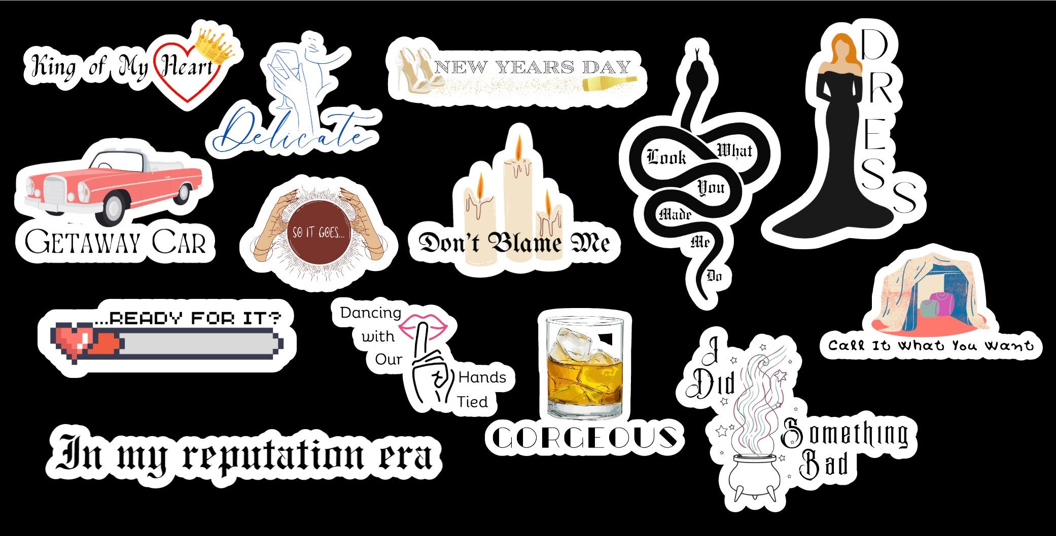Eras Tour Cake Stickers | Aesthetic Cake Stickers | Taylor Swift Stickers |  Waterproof Stickers | Vinyl Stickers | Laptop Stickers | Sticker