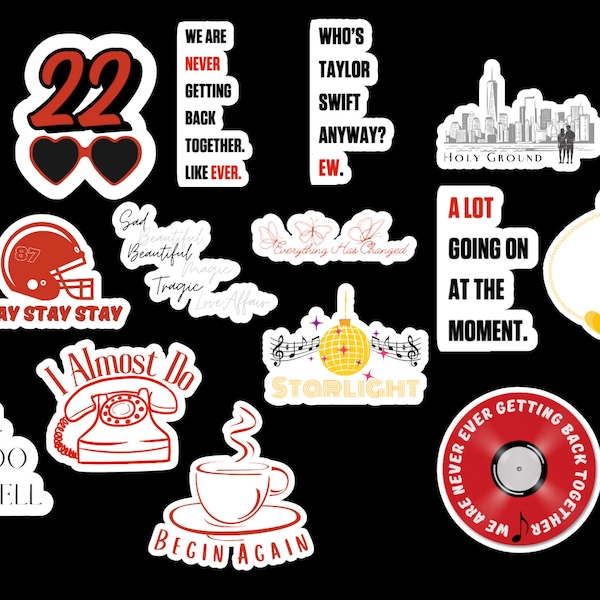 Red-Inspired Stickers