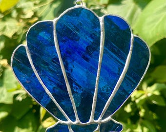 Large Stained Glass Seashell Suncatchers