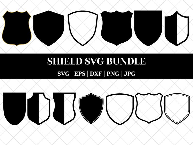 Shield SVG Bundle, Shield PNG Bundle, Shield Clipart, Shield SVG Cut ...