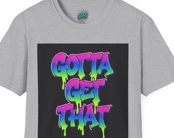 Dopamine Drip Graphic Tee, Unisex Softstyle Cotton Custom Graphic T shirt