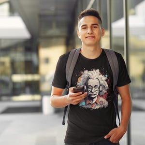 Albert Einstein shirt, funny Einstein tee, Einstein headphones shirt, trendy shirt, Student shirt, Einstein gift shirt, music lover shirt