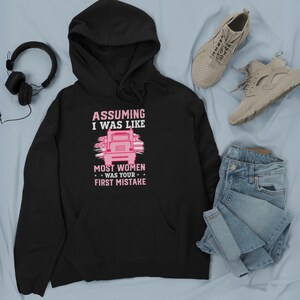 Women's trucker hoodie, women's hoodie, trucker hoodie for women, women's pullover, trucker gift women, trucker gift, gift for her hoodie image 2