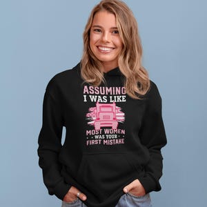 Women's trucker hoodie, women's hoodie, trucker hoodie for women, women's pullover, trucker gift women, trucker gift, gift for her hoodie image 5