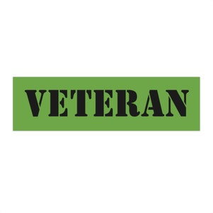Veteran Bumper Sticker; Military Vet; USA