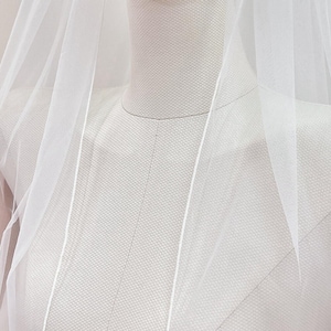 Pencil Edge Fingertip Veil, Fingertip Veil Pencil Edge