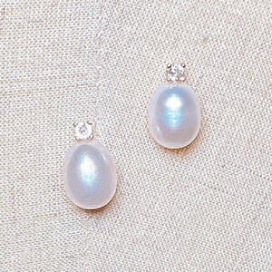 Pearl Earrings Wedding Gold, Bridal Jewelry Pearl Earrings, Freshwater Pearl Earrings