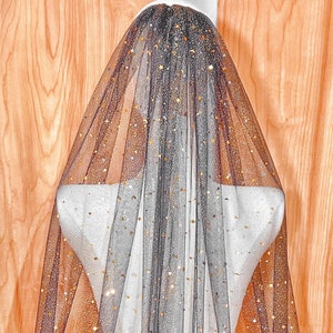 Non Traditional Veil, Black Celestial Veil, Long Black Veil, Black Veil Brides, Gothic Black Veil