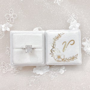Personalized Proposal Ring Box, Ring Box Proposal Velvet, Customized Ring Box Wedding, Unique Handmade Ring Box