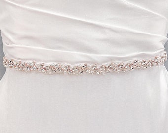 Simple Wedding Belt, Simple Wedding Dress Belt, Bride Dress Belt