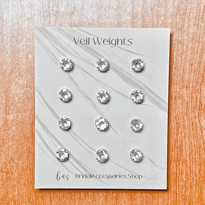 Crystal Veil Weights, Wedding Veil Weights, Magnetic Veil Weights, Bridal Veil Weights, Double-Sided Veil Weights Rhinestone