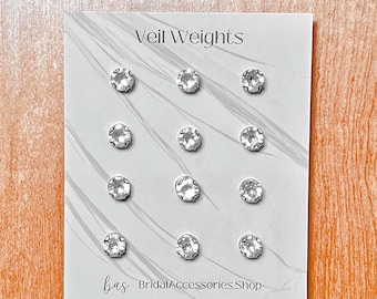 Crystal Veil Weights, Wedding Veil Weights, Magnetic Veil Weights, Bridal Veil Weights, Double-Sided Veil Weights Rhinestone
