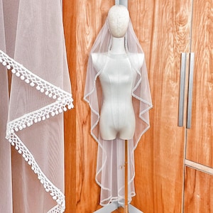 Boho Veil, Waterfall Cathedral Veil, Fingertip Veil, Unique Veils