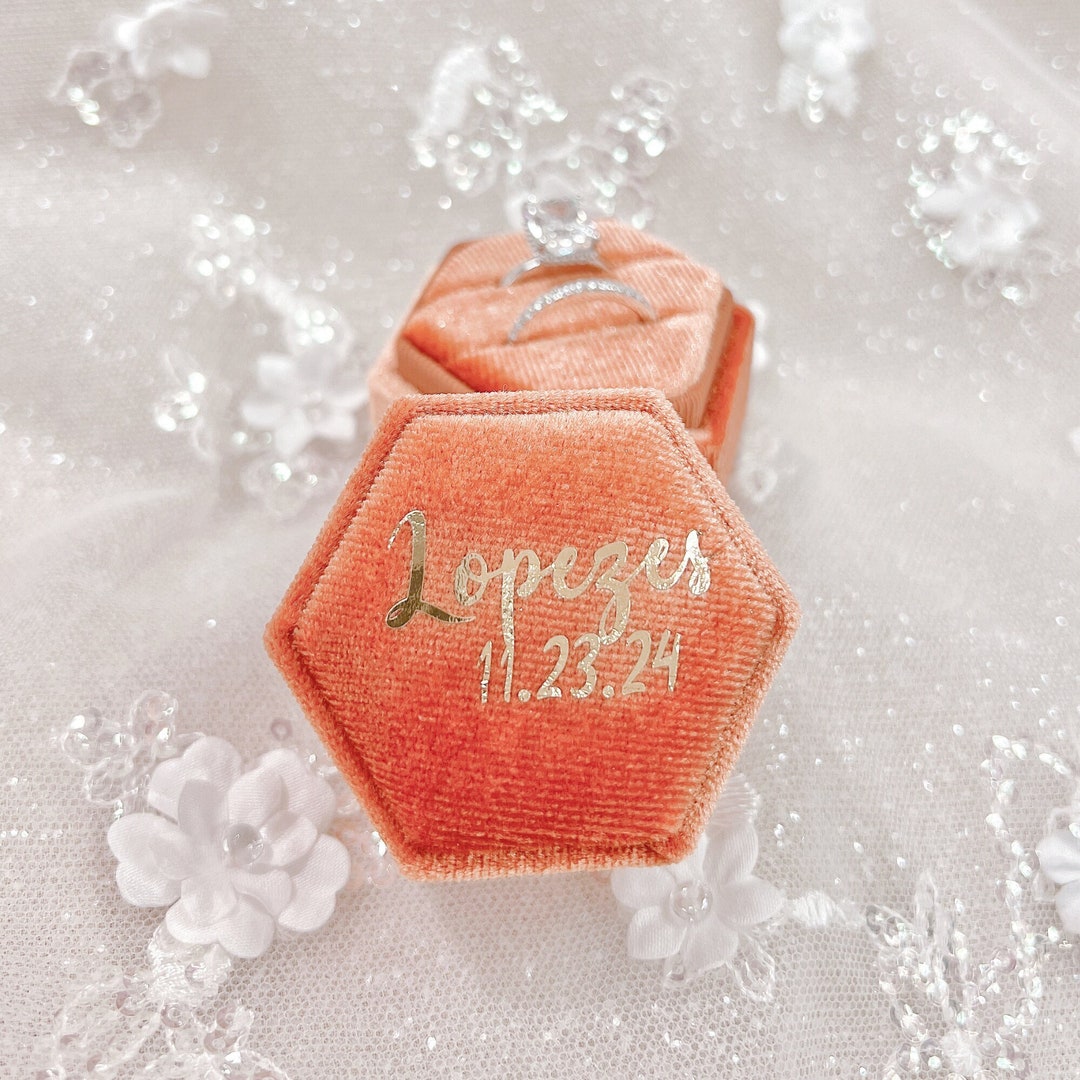Ceremony Ring Box, Customized Ring Box Wedding, Monogrammed Ring Box ...