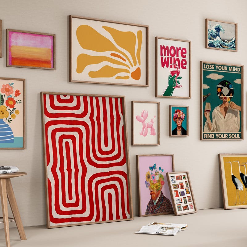 Abstract Bathroom Posters Etsy