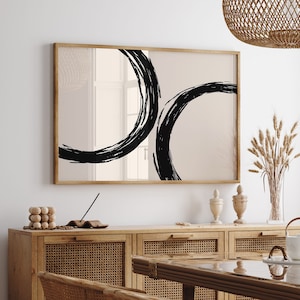 Horizontal Abstract Wall Art, Minimalist Abstract Print, Horizontal Print, Boho Wall Art, Modern Abstract Wall Art, Digital Download
