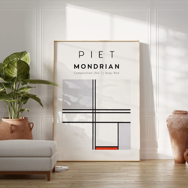 Piet Mondrian Print, Piet Mondrian Poster, Vintage Print, Piet Mondrian Exhibition Poster, Museum Poster, Vintage Poster, Digital Download