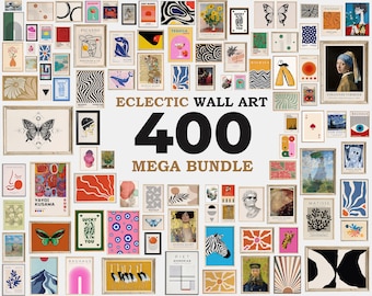 400 ECLECTIC MEGA BUNDLE Printable Wall Art, Bundle Wall Art, Gallery Wall Art, Vintage Gallery Set, Maximalist Prints, Trendy Posters