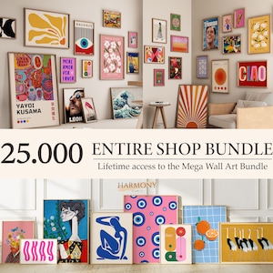 ENTIRE SHOP SALE, Mega Bundle, Printable Wall Art, Gallery Wall Set, Bundle Wall Art, Maximalist Prints, Kitchen Wall Decor, Trendy Posters