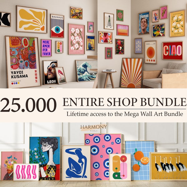 ENTIRE SHOP SALE, Mega Bundle, Printable Wall Art, Gallery Wall Set, Bundle Wall Art, Maximalist Prints, Kitchen Wall Decor, Trendy Posters