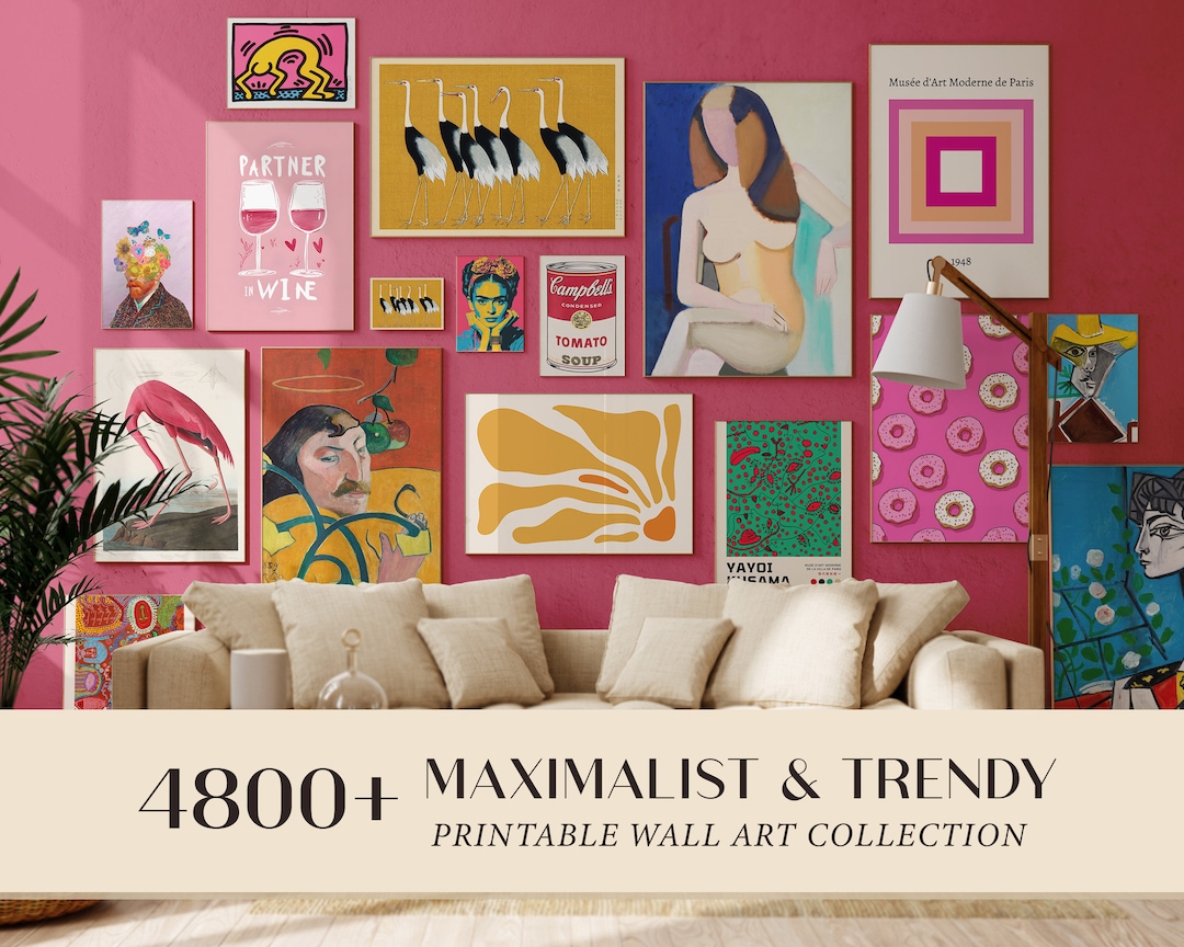 マキシマリスト ウォール アート、4800 メガ バンドル、トレンディなウォール アート、マキシマリスト ギャラリー ウォール  セット、折衷的なウォール アート、マキシマリスト ホーム デコレーション、トレンディなプリント - Etsy 日本